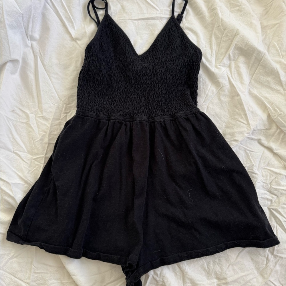 Black Sleeveless Romper